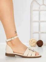 Sandale Dama cu Talpa Joasa 5PT27 LIGHT BEIGE | MEI