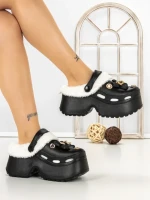 Papuci Dama cu Platforma F63 BLACK | L.DAY