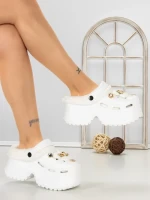 Papuci Dama cu Platforma F63 WHITE | L.DAY