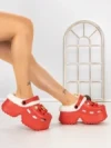 Papuci Dama cu Platforma F63 RED | L.DAY