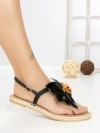 Sandale Dama cu Talpa Joasa FB-5070 BLACK | BUONAROTTI