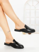 Papuci Dama cu Talpa Joasa 2301 BLACK | CM