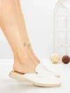 Papuci Dama cu Talpa Joasa 2301 WHITE | CM
