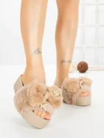 Papuci Dama cu Platforma 5WS-2 KHAKI | GALLEVANI
