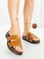 Papuci Dama cu Platforma 2032 CAMEL | GALLEVANI