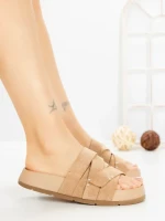 Papuci Dama cu Platforma 2021 KHAKI | GALLEVANI