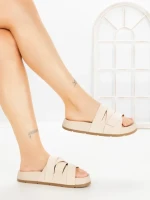 Papuci Dama cu Platforma 2021 BEIGE | GALLEVANI