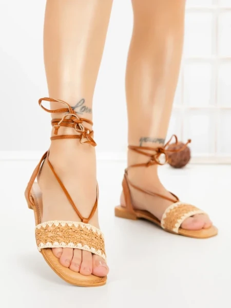 Sandale Dama cu Talpa Joasa G1731 CAMEL | GALLEVANI