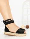 Sandale Dama cu Platforma G1738 BLACK | GALLEVANI