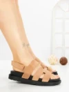 Sandale Dama cu Platforma FF-81 KHAKI | EMAS