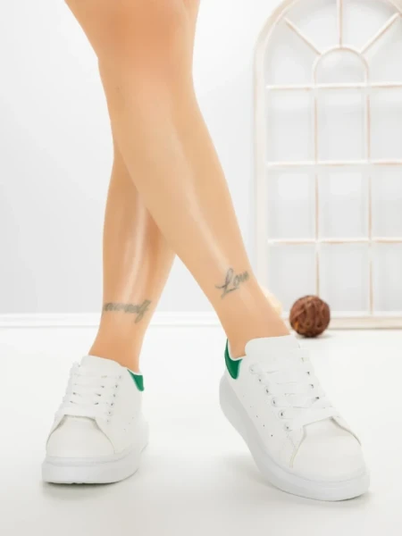 Pantofi Sport Dama TT-9 WHITE-GREEN | EMAS