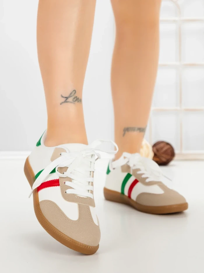 Pantofi Sport Dama LA-79 RED-GREEN | ANDERINA