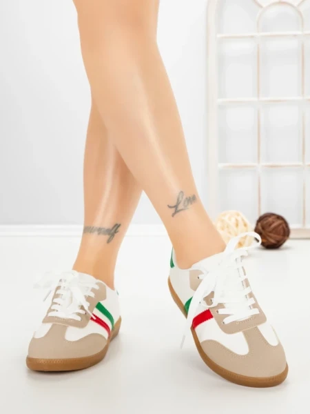 Pantofi Sport Dama LA-79 RED-GREEN | ANDERINA
