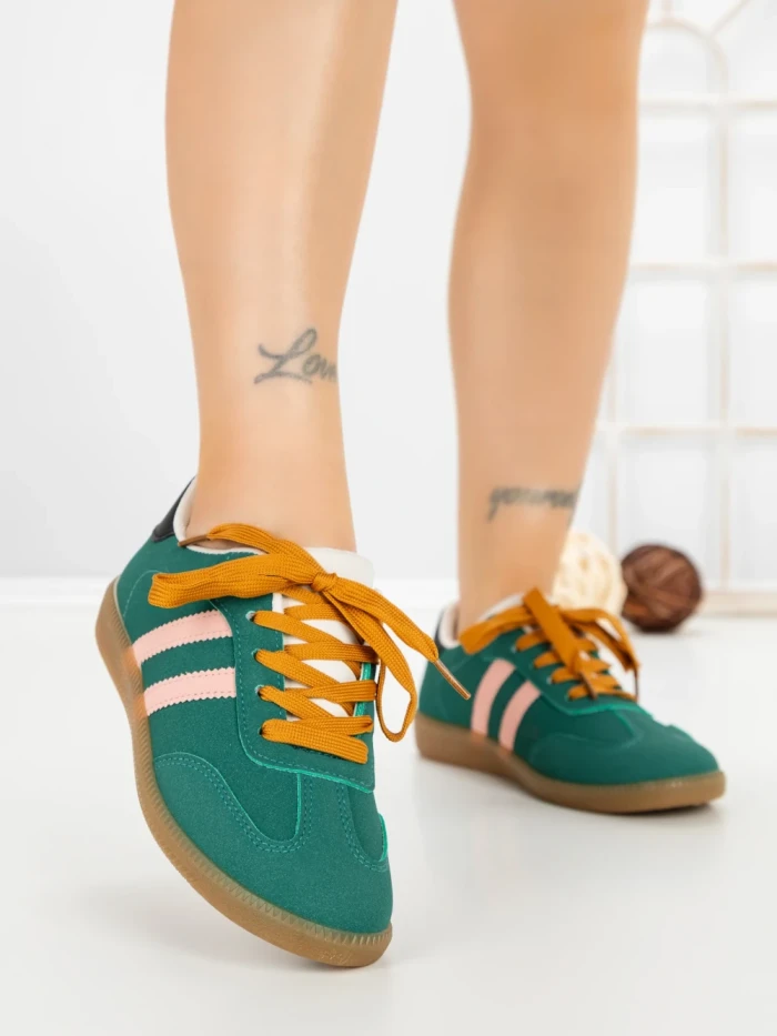 Pantofi Sport Dama LA-79 GREEN-FUCHSIA | ANDERINA