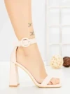 Sandale Dama cu Toc Gros FM5334 BEIGE | ANDERINA