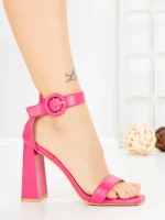 Sandale Dama cu Toc Gros FM5334 FUCHSIA | ANDERINA
