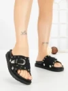 Papuci Dama cu Talpa Joasa JM376 NEGRO | ANNALISE