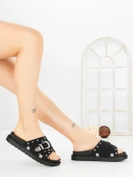 Papuci Dama cu Talpa Joasa JM376 NEGRO | ANNALISE