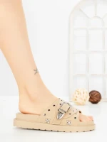 Papuci Dama cu Talpa Joasa JM376 TAUPE | ANNALISE
