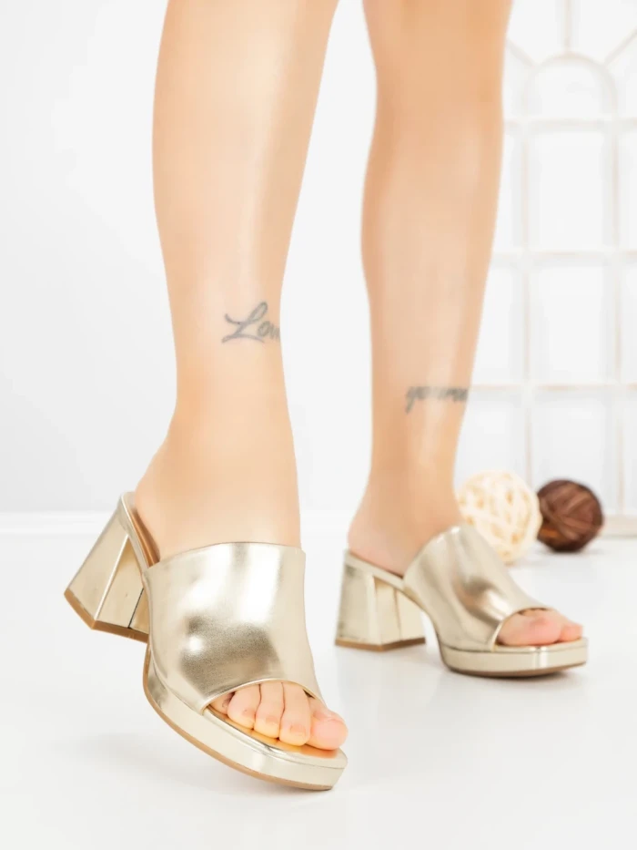 Papuci Dama cu Toc JM170F ORO | ANNALISE