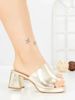 Papuci Dama cu Toc JM170F ORO | ANNALISE