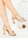 Sandale Dama cu Toc Subtire JM666T CHAMPAGNE | ANNALISE