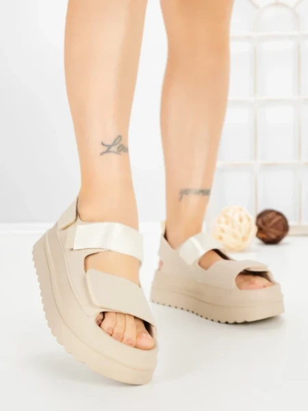 Sandale Dama cu Platforma JM576 BEZI | ANNALISE