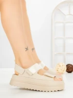 Sandale Dama cu Platforma JM576 BEZI | ANNALISE