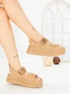 Sandale Dama cu Platforma JM576 KHAKI | ANNALISE