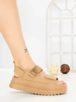 Sandale Dama cu Platforma JM576 KHAKI | ANNALISE