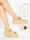 Sandale Dama cu Platforma JM576 GREEN | ANNALISE