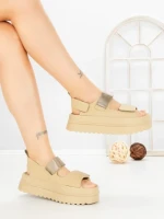 Sandale Dama cu Platforma JM576 GREEN | ANNALISE