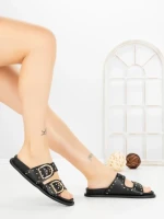Papuci Dama cu Talpa Joasa 1-829 BLACK | VIVIRICH