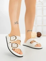 Papuci Dama cu Talpa Joasa 1-829 WHITE | VIVIRICH