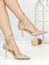 Pantofi Stiletto 588-158 GOLD | CHERIE