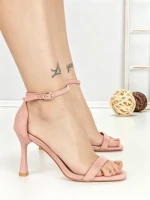 Sandale Dama cu Toc Subtire J-206 PINK | CHERIE