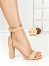 Sandale Dama cu Toc Gros 168-5A APRICOT | CHERIE