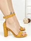 Sandale Dama cu Toc Gros 168-5 YELLOW | CHERIE