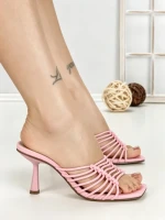 Papuci Dama cu Toc Subtire 7053 PINK | CM