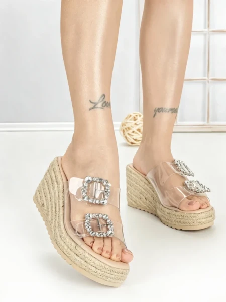 Papuci Dama cu Platforma 1-817 NUDE | VIVIRICH