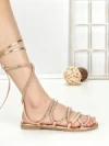 Sandale Dama cu Talpa Joasa LS-89161 CHAMPAGNE | ABLOOM