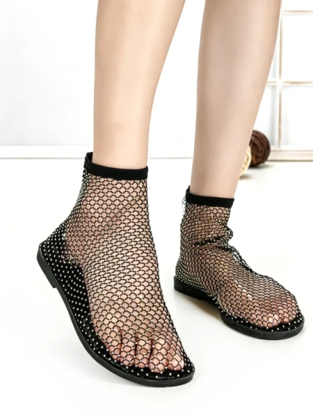 Sandale Dama cu Talpa Joasa GG-75 BLACK | EMAS