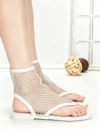 Papuci Dama cu Talpa Joasa GG-73 WHITE | EMAS