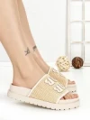 Papuci Dama cu Talpa Joasa SU-041 BEIGE | GOWIN