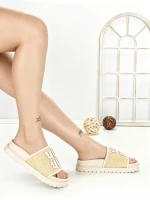 Papuci Dama cu Talpa Joasa SU-041 BEIGE | GOWIN