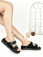Papuci Dama cu Talpa Joasa QQ-261 BLACK | STEPHAN