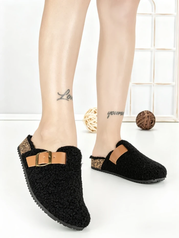 Papuci Dama cu Talpa Joasa H-119 BLACK | STEPHAN