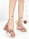 Sandale Dama cu Toc Gros si Platforma LN-49 PINK | STEPHAN