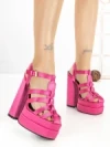 Sandale Dama cu Toc Gros si Platforma P-1287 FUCHSIA | STEPHAN