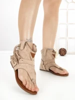 Sandale Dama cu Talpa Joasa WL-203 BEIGE | STEPHAN